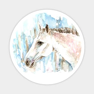 Snow Horse Magnet